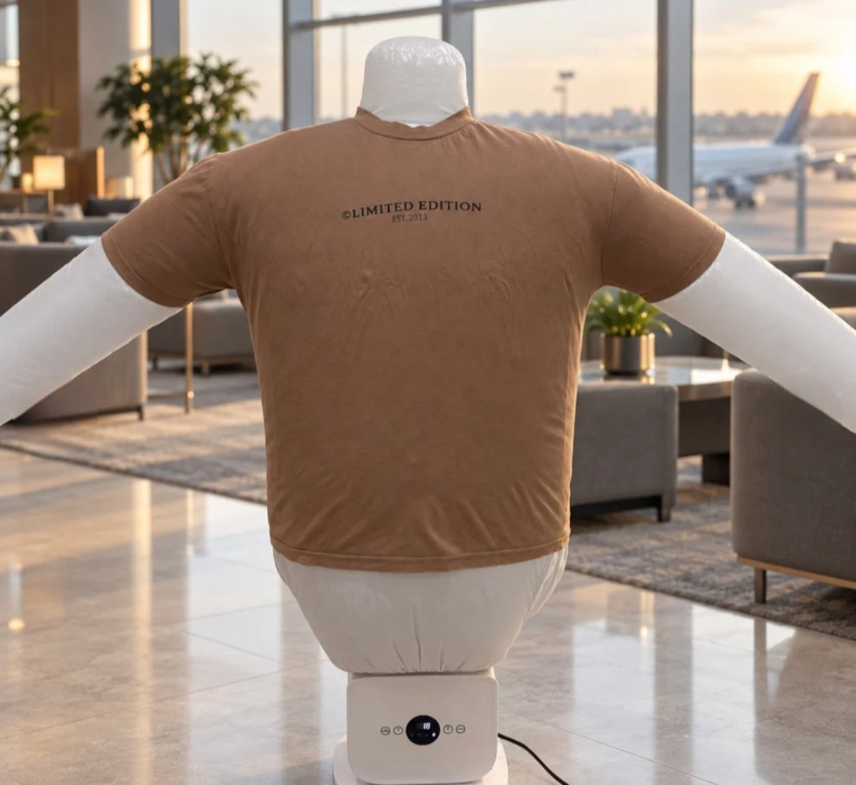 Máquina de planchado automático con camiseta